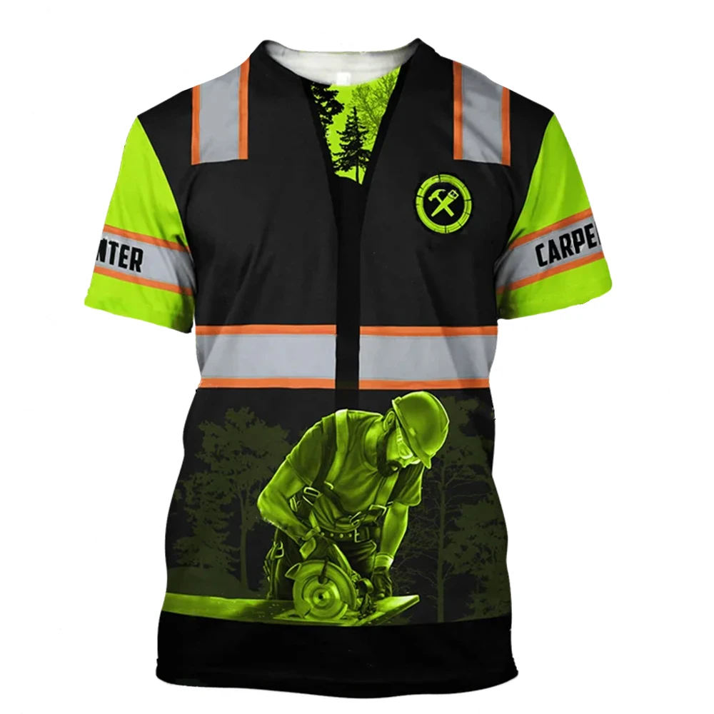 3D Printing Engineer - Carpenter 3D Printed Men's T-shirt Tops,Summer