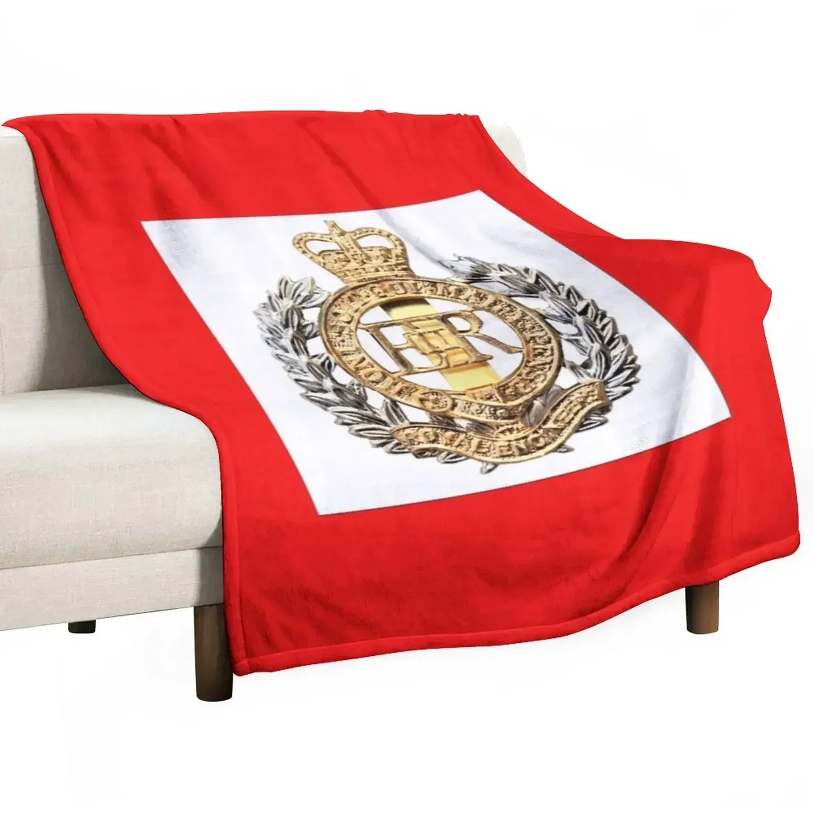 3D Printing Engineer - Royal Engineers Cap Badge Throw Blanket