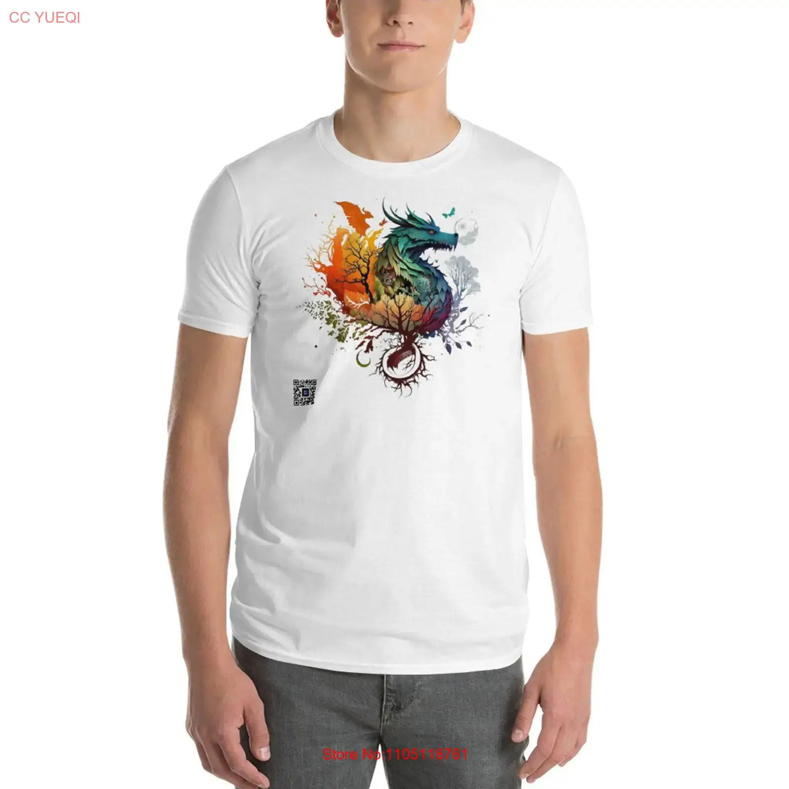 3D Printing Qr Codes - Dragon T Shirt smartphone camera scannable