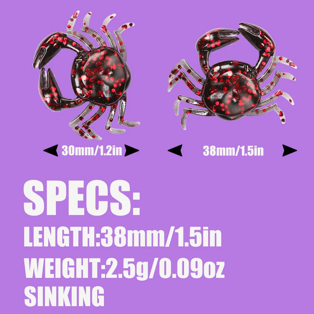 B&U 12pcs Crab Lure 3D Simulat - огляд і ціна 3D Printing Lure