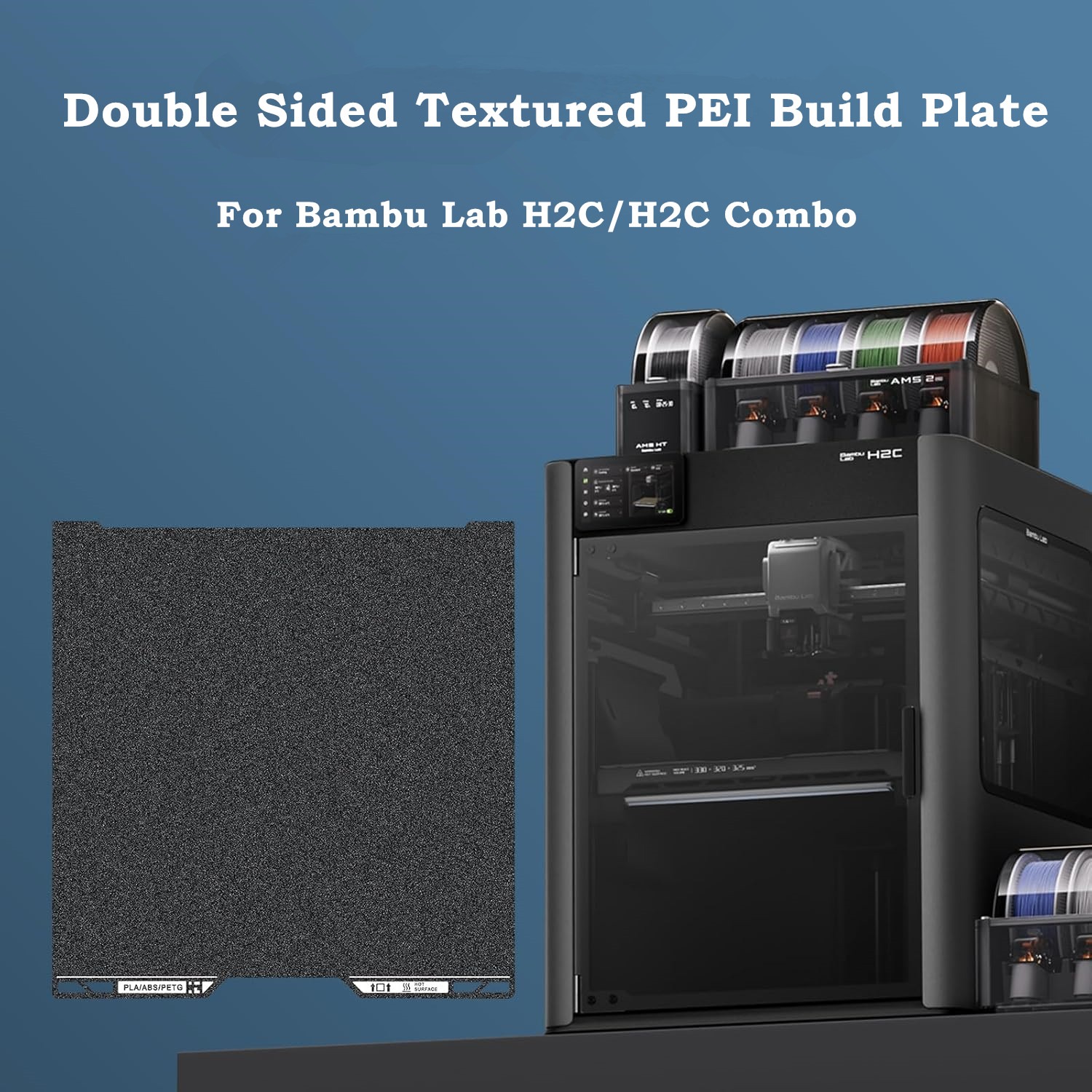 H2C Build Plate Black PEI with - огляд і ціна 3D Printing Qr Codes