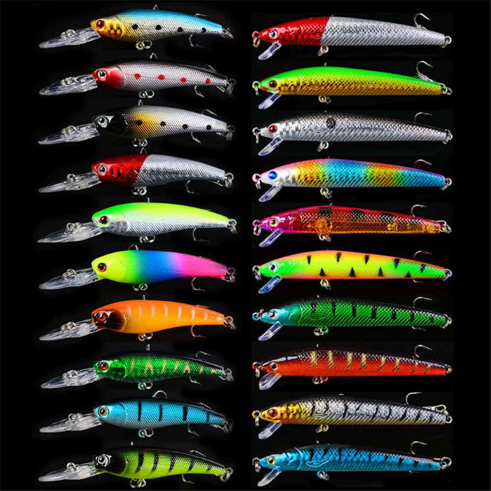 20pcs/lot Minnow Fishing Lures - огляд і ціна 3D Printing Lure