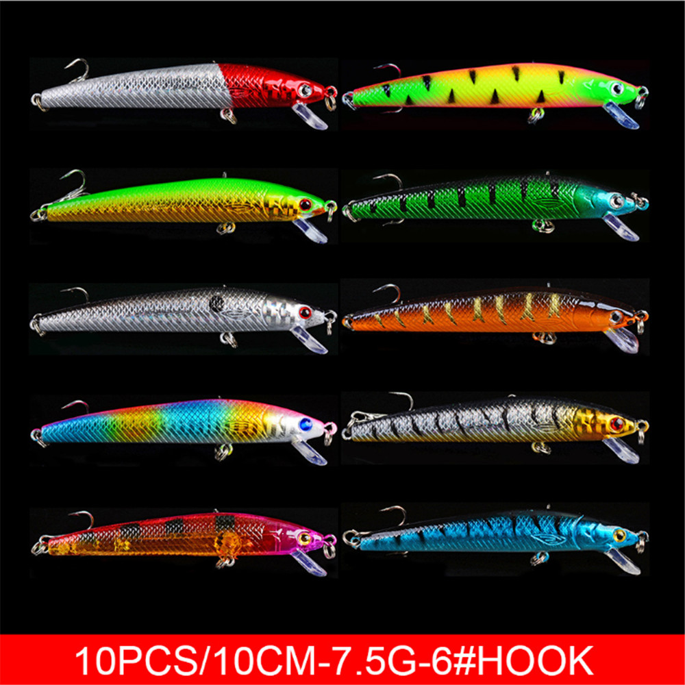 20pcs/lot Minnow Fishing Lures - огляд і ціна 3D Printing Lure
