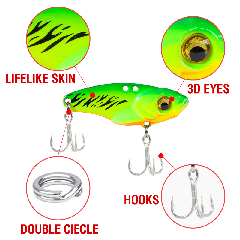 6PCS Metal VIB Lure 5g 7g 10g  - огляд і ціна 3D Printing Lure
