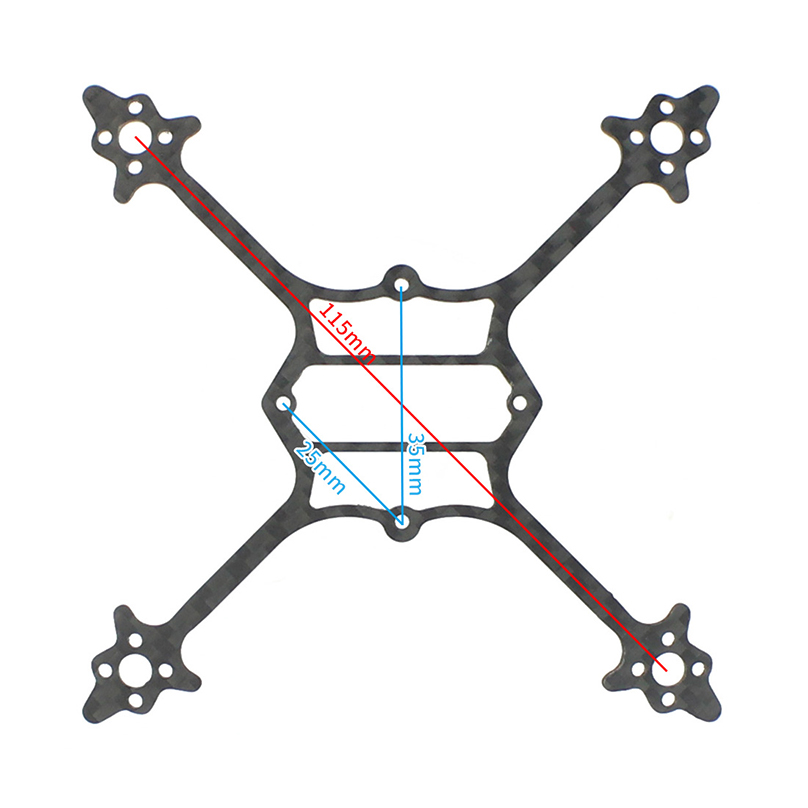 115mm Wheelbase Bottom Plate 3 - огляд і ціна 3D Printing Drone