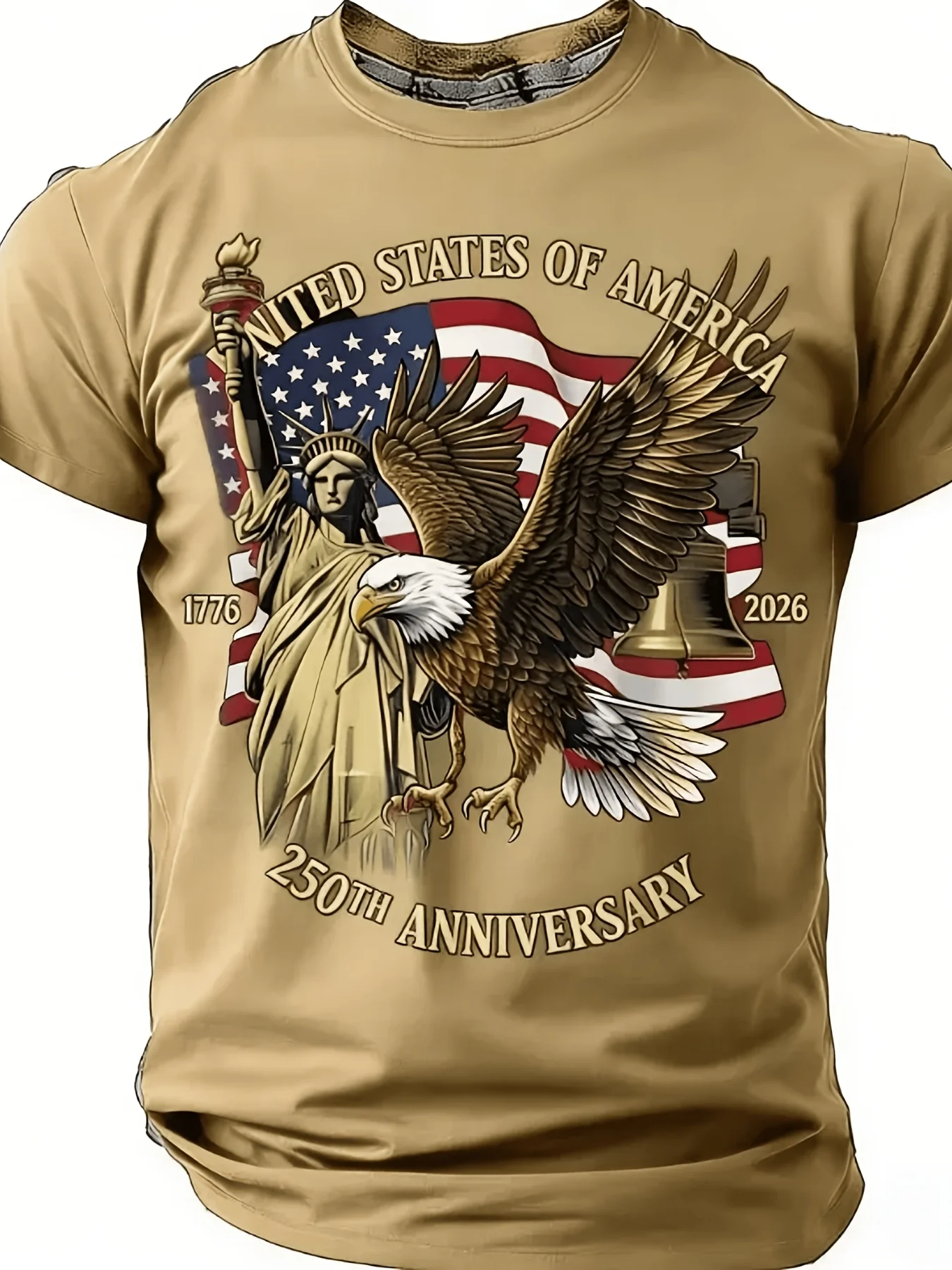 Men's Eagle Print T-shirt Casu - огляд і ціна 3D Printing Eagle