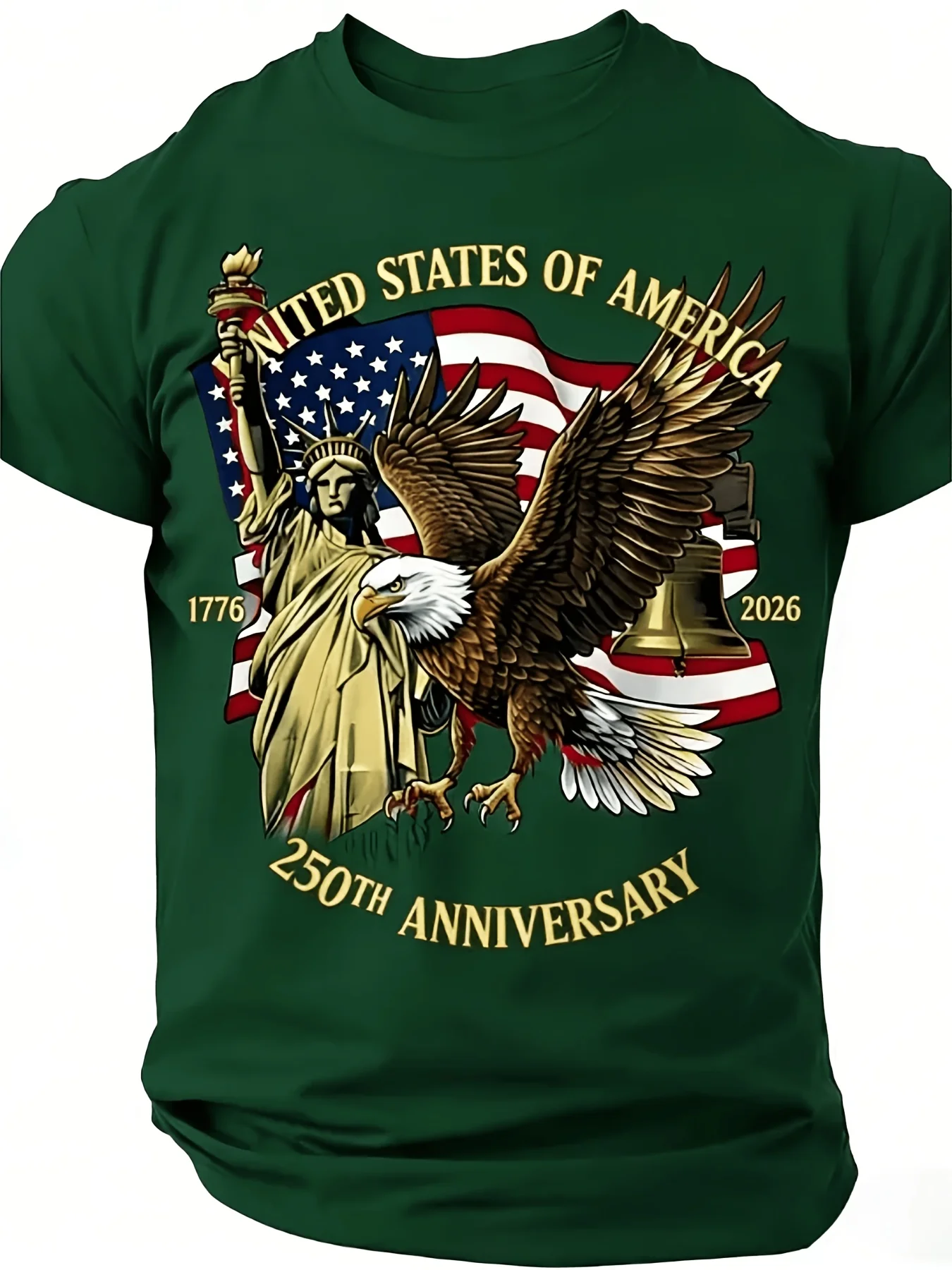 Men's Eagle Print T-shirt Casu - огляд і ціна 3D Printing Eagle