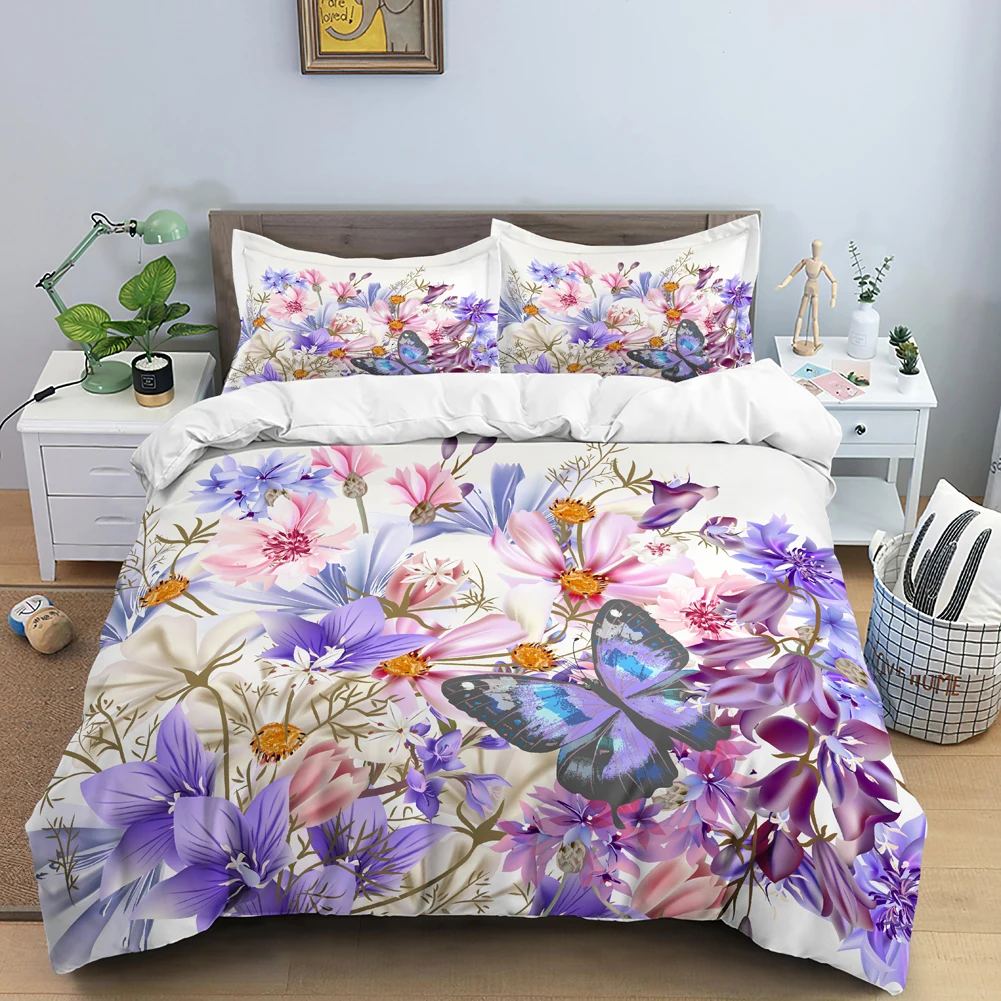 Butterfly Bedding Set 3D Flowe - огляд і ціна 3D Printing Quilting