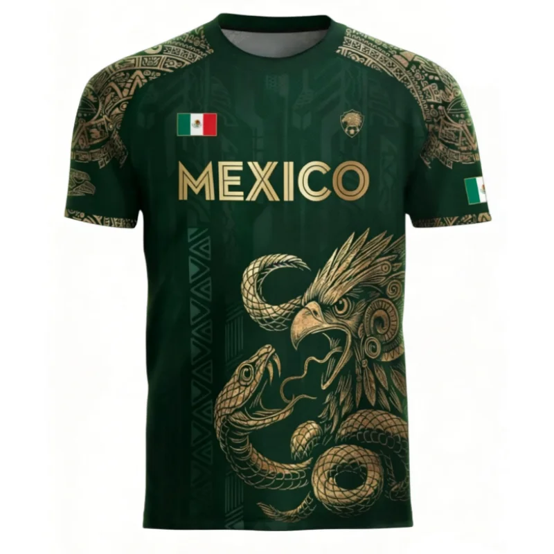 Mexican Flag Printed Men's T-s - огляд і ціна 3D Printing Eagle