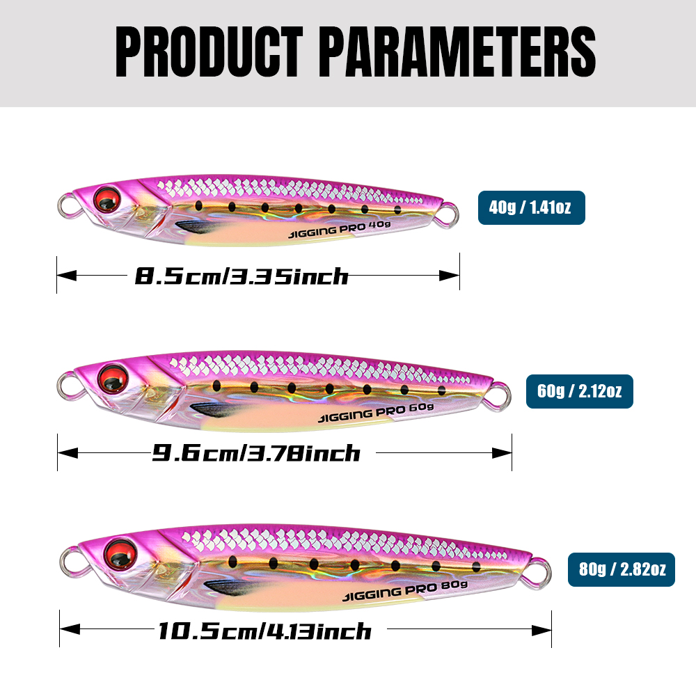 JIGGING PRO 40g 60g 80g Shore  - огляд і ціна 3D Printing Lure