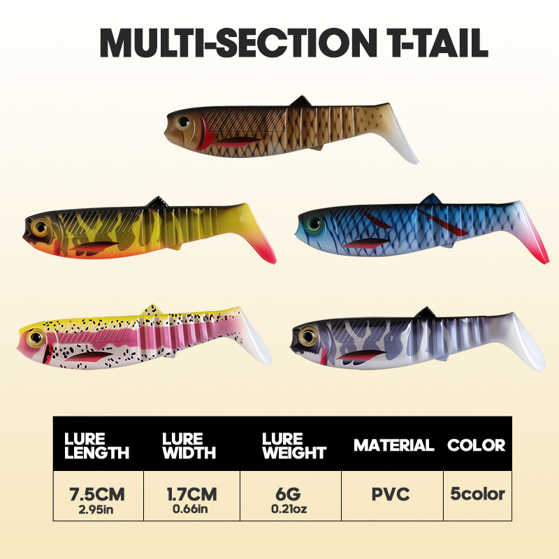 TAIYU 3pcs 7.5cm 6g 3D Multi-J - огляд і ціна 3D Printing Lure